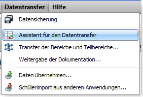 Menü Datentransfer Menü Datentransfer